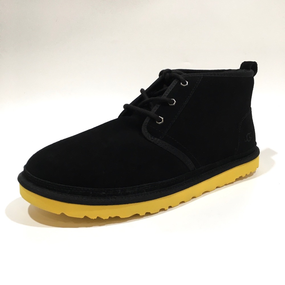 UGG NEUMEL CHUKKA SUEDE BOOTS -BLACK / CORN YELLOW -MEN’S US 15 -NEW